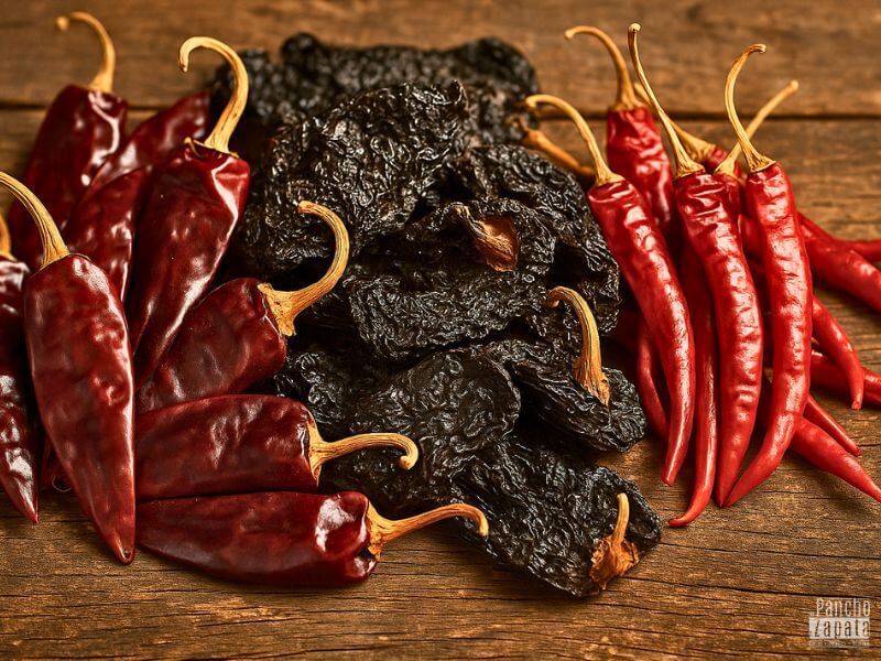 salsas mexicanas caseras de chile en molcajete